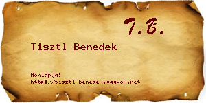 Tisztl Benedek névjegykártya